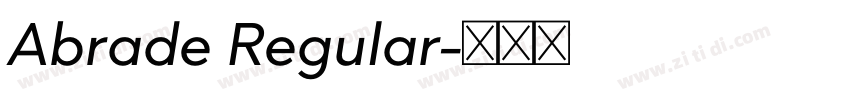 Abrade Regular字体转换